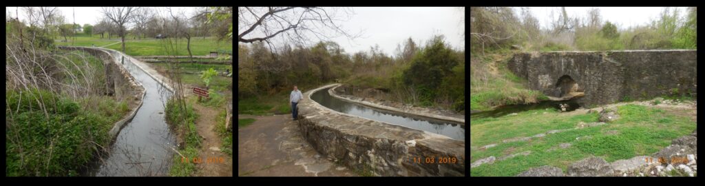 Various views of the aqueduct (that’s me in the center one), still carrying water over water.