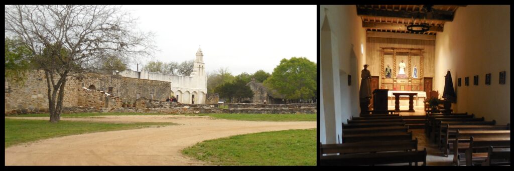 Mission San Juan, exterior and interior.