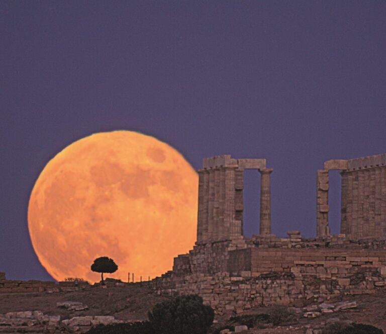 Moon over Sounion