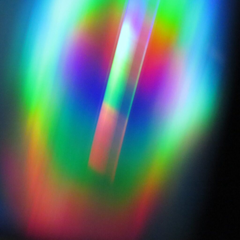 My image of the suns spectrum taken by my camera throught the slit at one end of my home made spectroscope