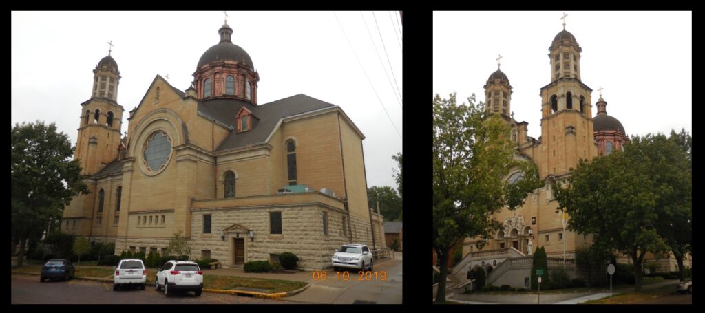 Saint Mary of the Assumption in Marietta, Ohio, with its dome. The church building dates to 1905. The parish itself dates to the 1830s. St. Mary’s was declared a minor basilica in 2013.