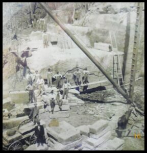 Workers at the Cannelton quarry.*