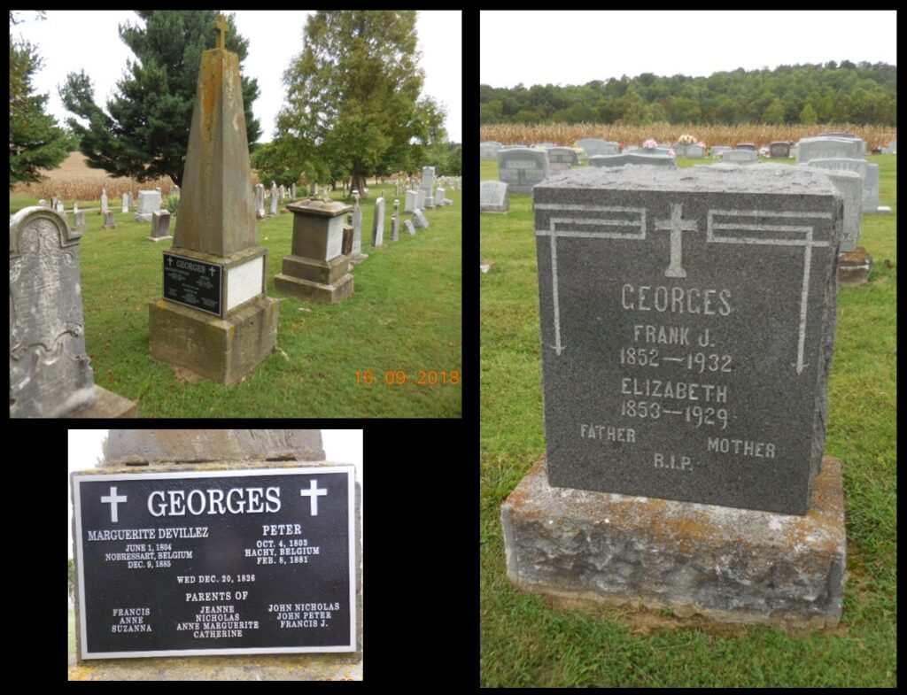 Peter George and Frank L. George are both buried with their spouses in the St. Augustine cemetery.