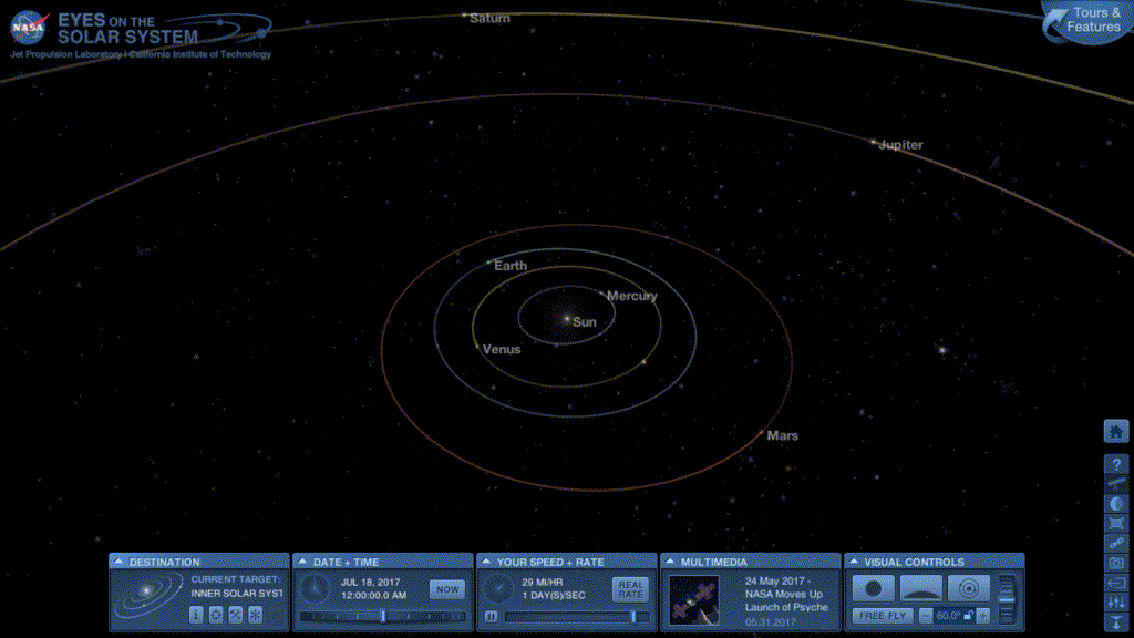 The Solar System July 18-24, 2017