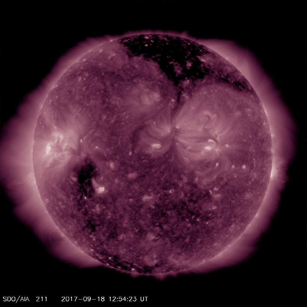 The Sun's Corona shown in violet