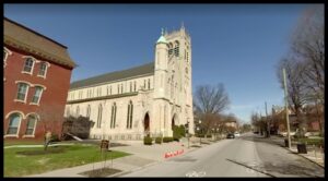 St. Louis Bertrand Church in Louisville, Kentucky, courtesy of Google Streetview.