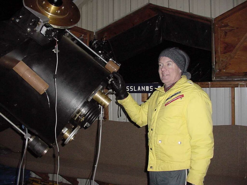 Dr. Tim Hunter at Telescope