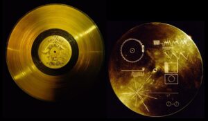 The Voyager Golden Record containing the recording