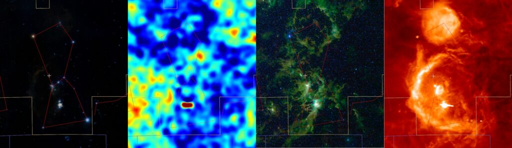 The constellation Orion seen in multiple wavelengths in Worldwide Telescope