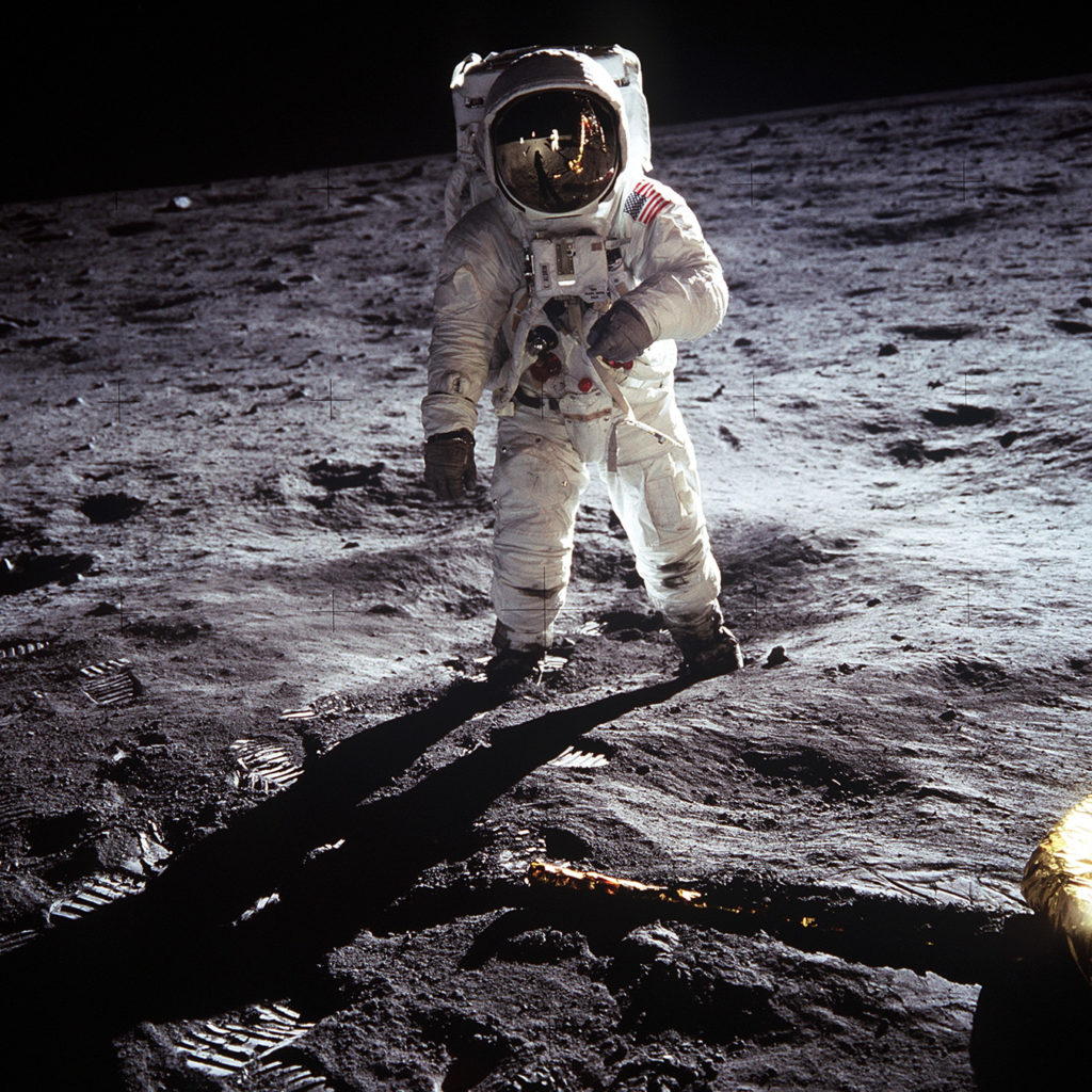 Buzz Aldrin, forty six years ago (NASA Image by Neil Armstrong)