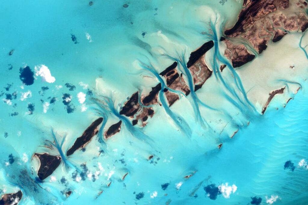 ISS image of the Bahamas. Credit: NASA