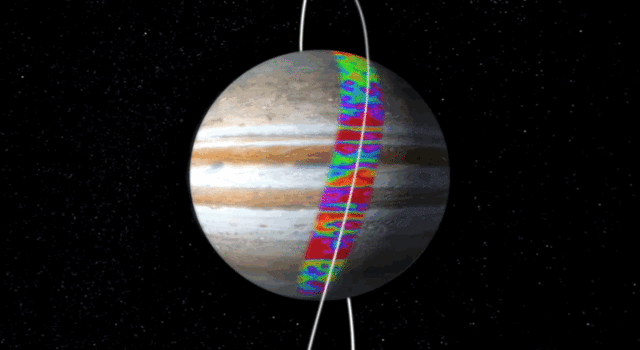 Animation of the Juno spacecraft mapping Jupiter Animation of the Juno spacecraft mapping Jupiter