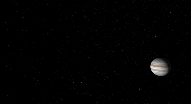 Animation of Juno's orbit insertion and orbits about Jupiter Animation of Juno's orbit insertion and orbits about Jupiter
