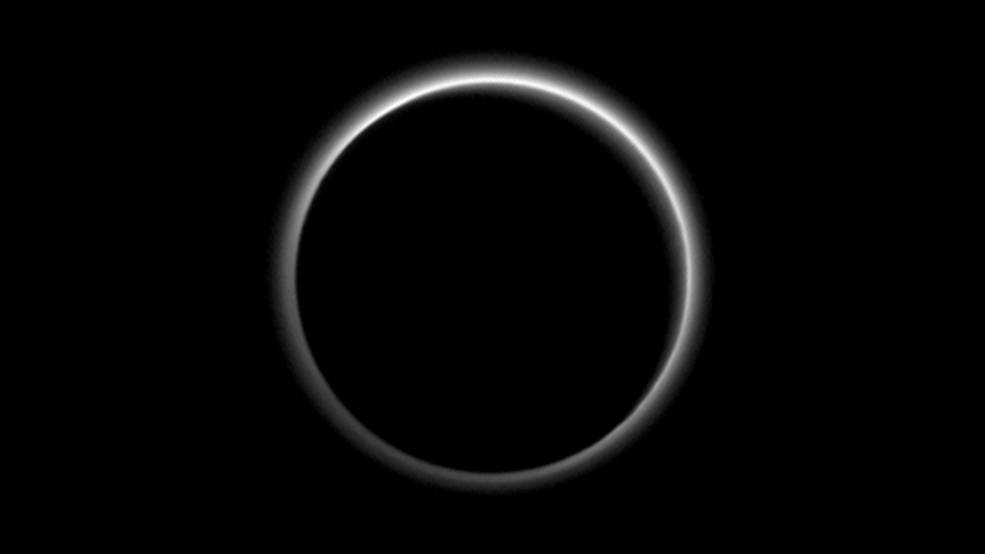 Pluto's hazy atmosphere