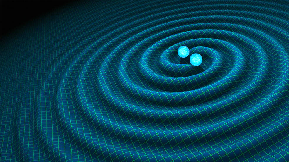 Artist rendition of gravitational waves. Image Credit: R. Hurt/Caltech-JPL