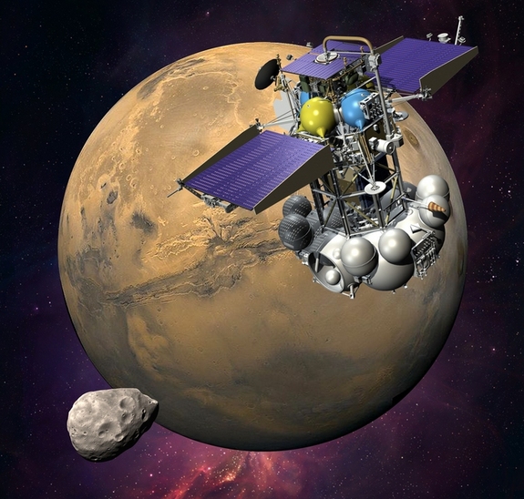 It almost made it! Artist's conception of the failed Phobos Grunt mission of 2011... [via space.com]