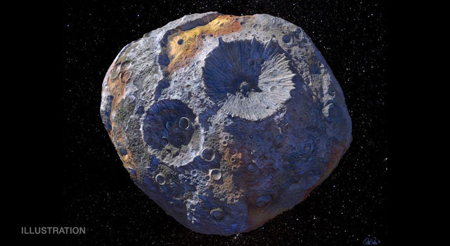 Artist's concept of the metal asteroid Psyche Artist's concept of the metal asteroid Psyche