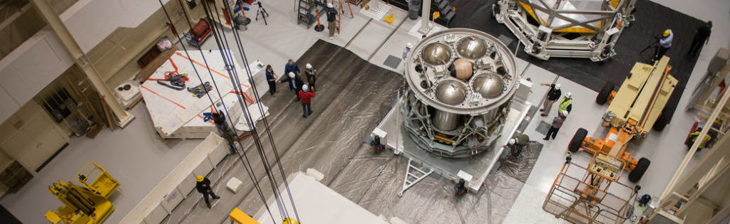 ESA’s European Service Module at NASA Glenn’s Plum Brook Station. Credits: NASA