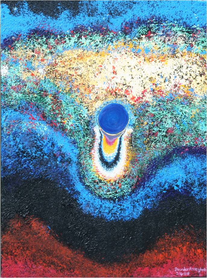 Enceladus painted on Easter Sunday March 23rd 2008. Acrylics on canvas, 20X24 inches - Deirdre Kelleghan
