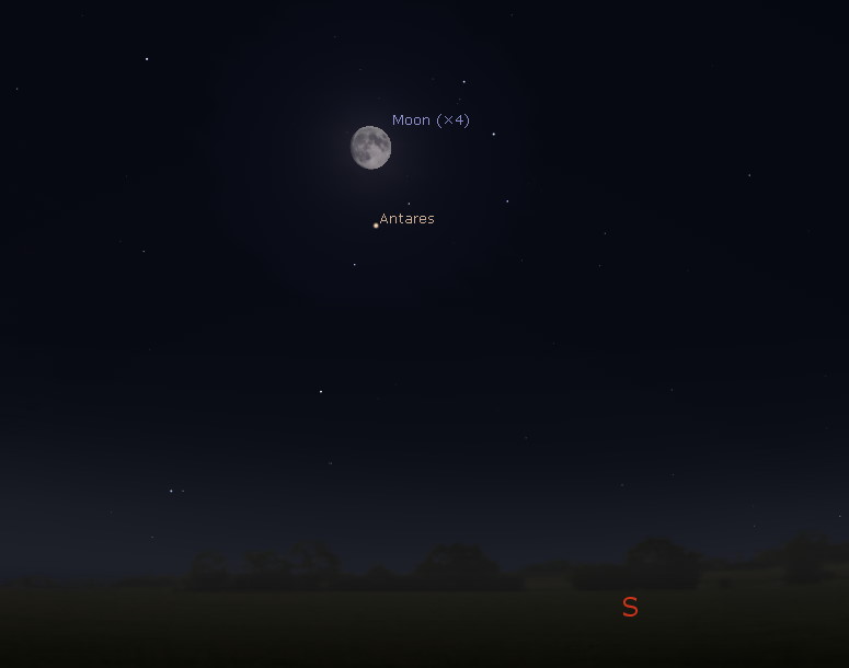 Conjunction of the Moon and Antares