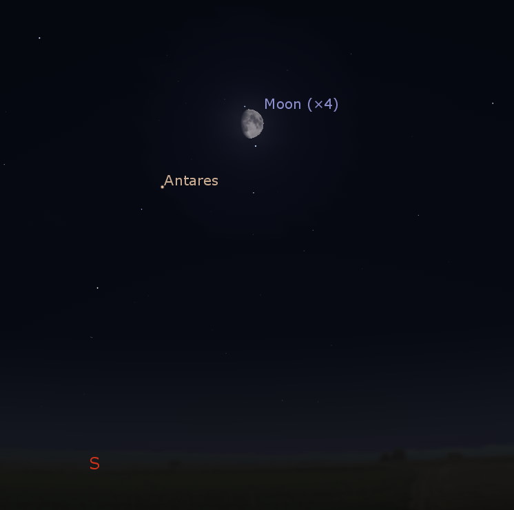 Conjunction of the Moon and Antares