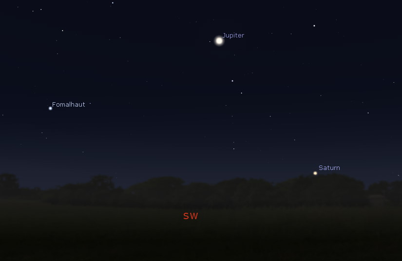 Southwestern horizon before sunrise