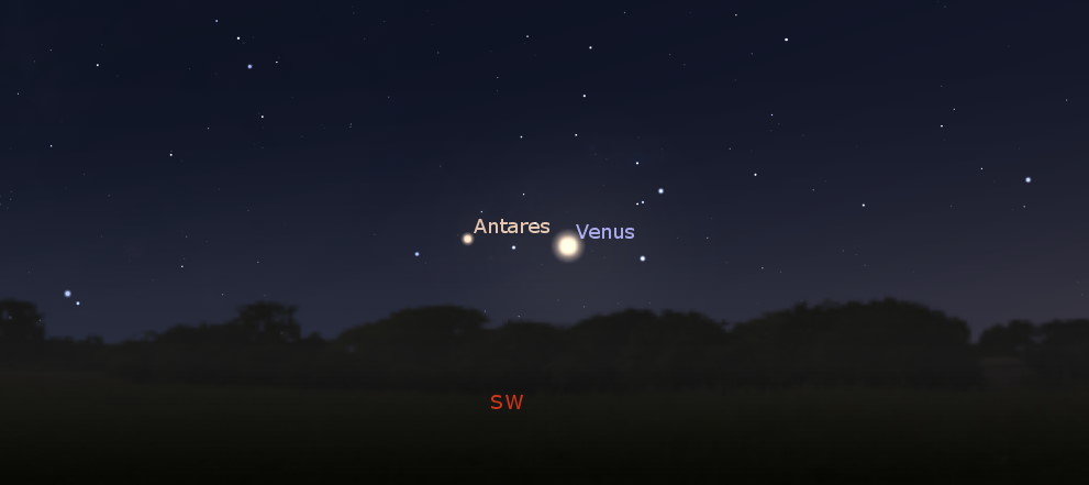 Southwestern horizon after sunset