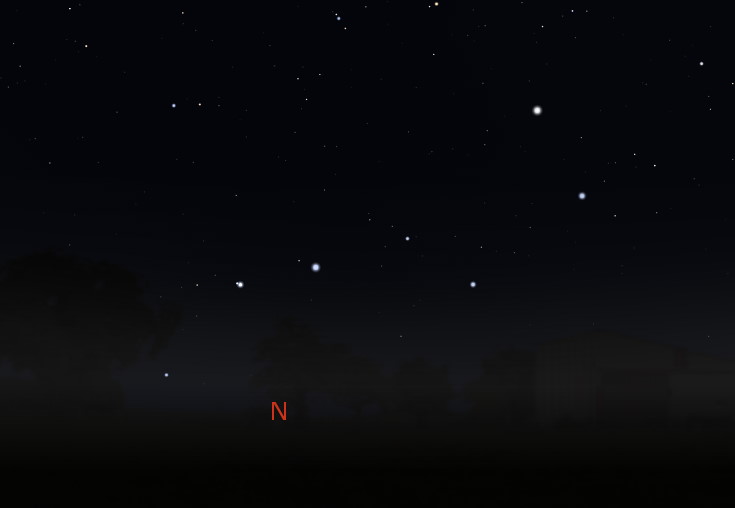 Northern horizon after sunset