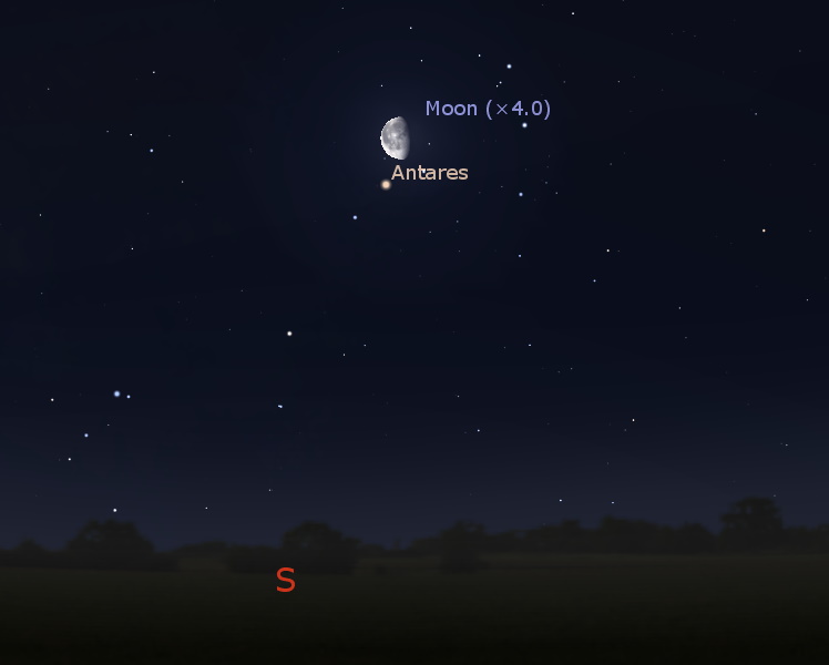 Conjunction of the Moon and Antares