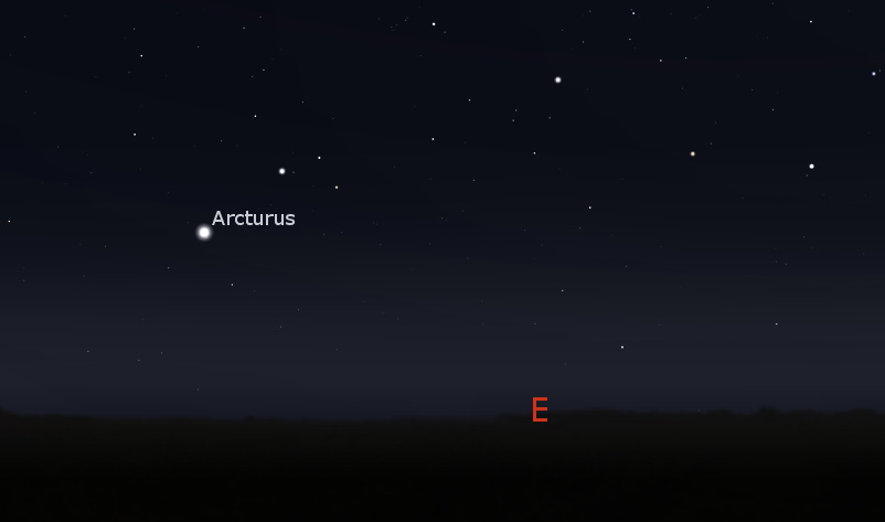 Eastern sky after sunset