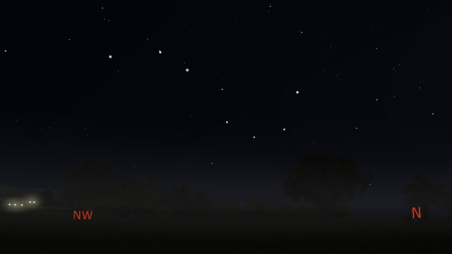 North-northwestern sky after sunset
