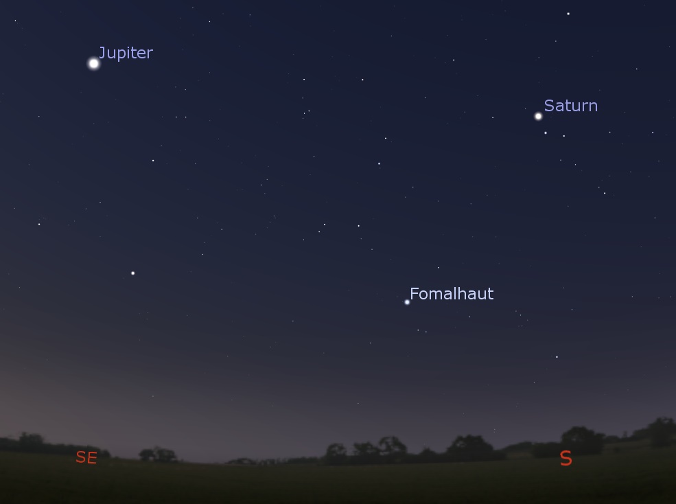 South-southeastern sky after sunset