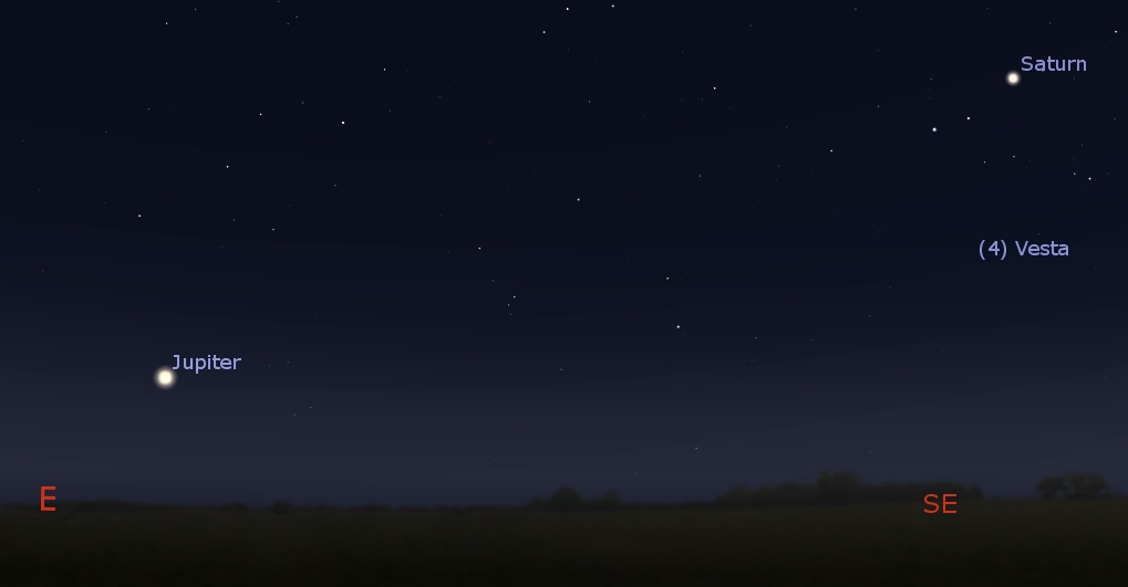 East-southeastern horizon after sunset