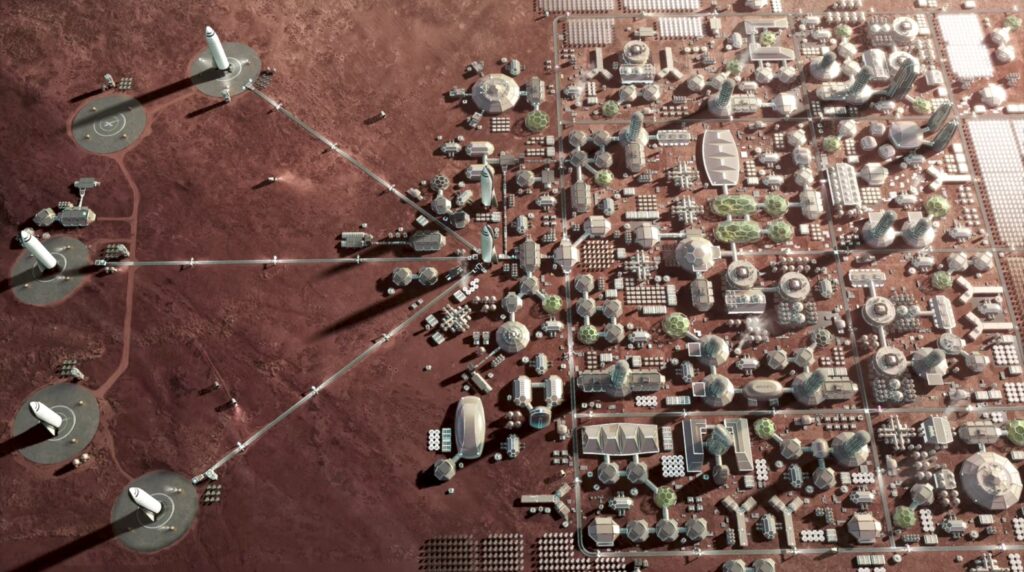 Mars settlement colony