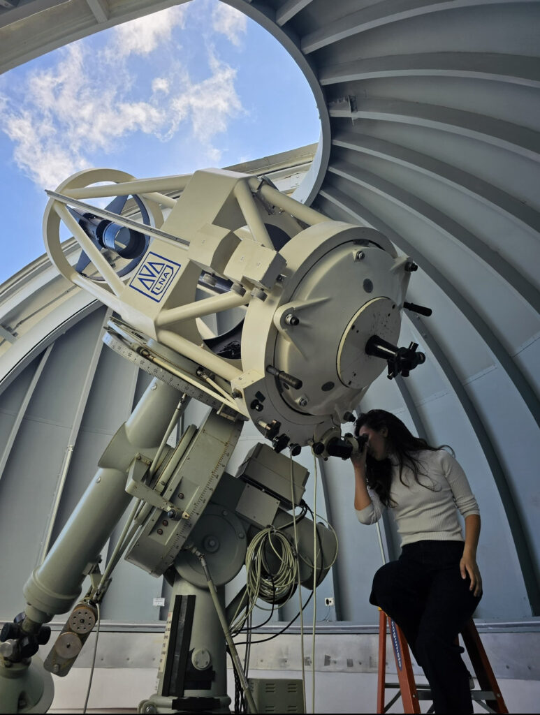 Isabella Macias at a HUGE telescope