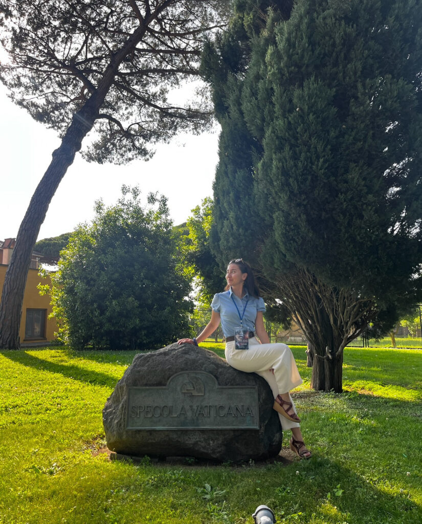 Isabella Macias on the Specola Rock